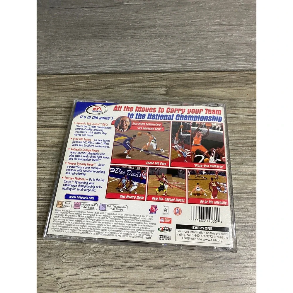 NCAA March Madness 2000 Sony PlayStation PS1 EA‎ Sports Basketball SLUS-01023